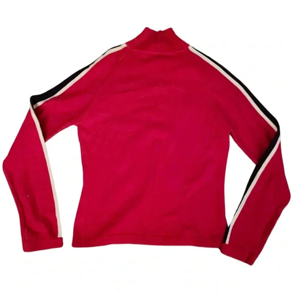 US Polo Assn Mock Neck Stripe Sleeve Sweater – Red/Navy 90s/Y2K - Picture 3 of 7